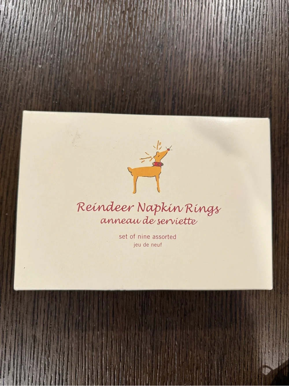 Pottery Barn‎ 2003 Santa’s Reindeer Napkin Rings Set of 9 Complete Rudolph Japan